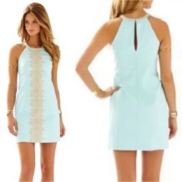 Lilly Pulitzer | Dresses | Lilly Pulitzer Pearl Shift Dress In Whisper Blue  Size 8 | Poshmark